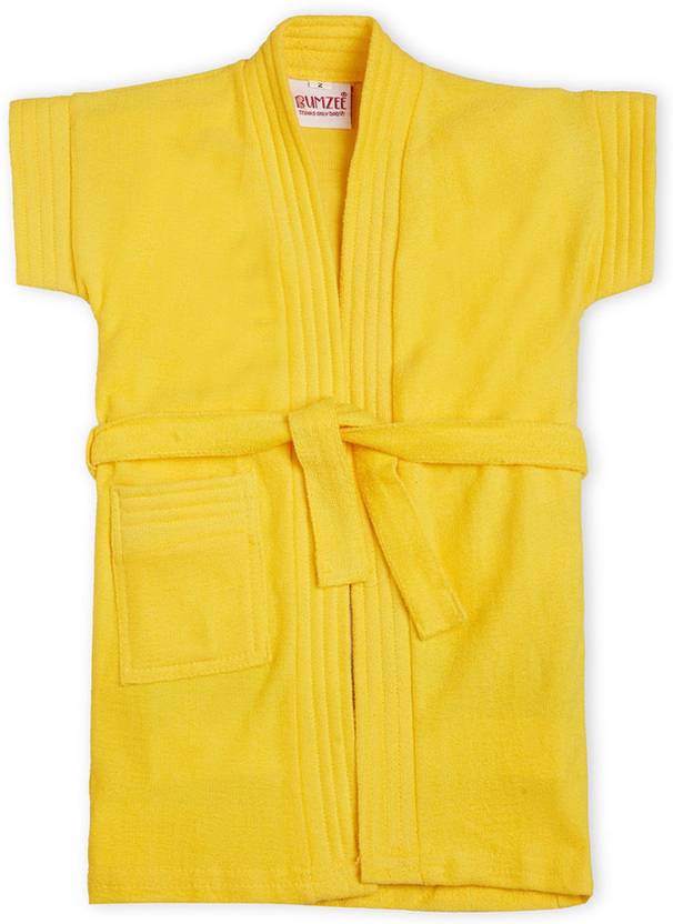 BUMZEE Yellow Medium Bath Robe Buy BUMZEE Yellow Medium Bath Robe Online at Best Price in