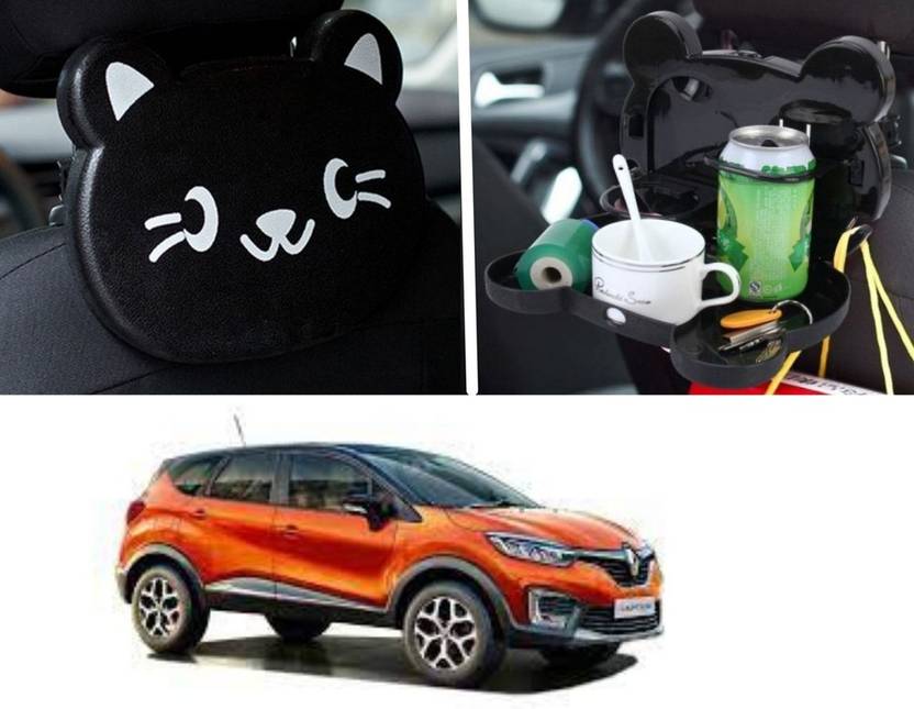 Oshotto Cartoon Style Foldable Drink Holder & Food Tray Storage Orgnizer for RENAULT CAPTUR Cup