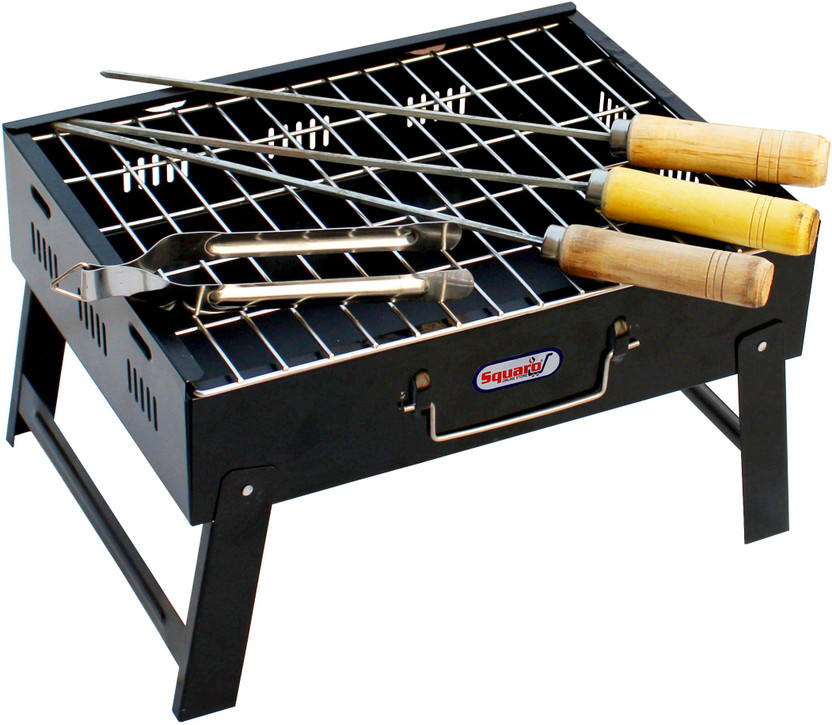 SQUARO ONLINE STORE Folding Portable Barbecue Grill Set Roaster for Home BBQ Tools for Outdoor Charcoal Grill