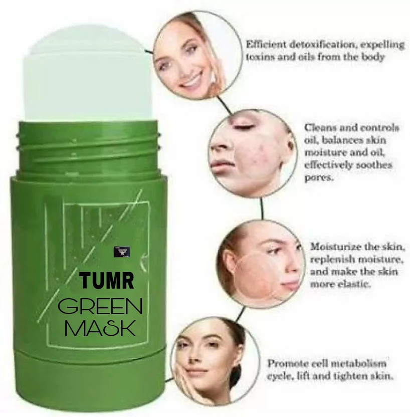 TUMR TUMR Green tea cleansing mask purifying clay stick face mud private label organic green tea mask stickFacial Cleaning Green Mask Stick Face Skin Care Purifying Clay Mud Solid Stick Green Tea Mask (40 g)(40 g) - Flipkart Deal