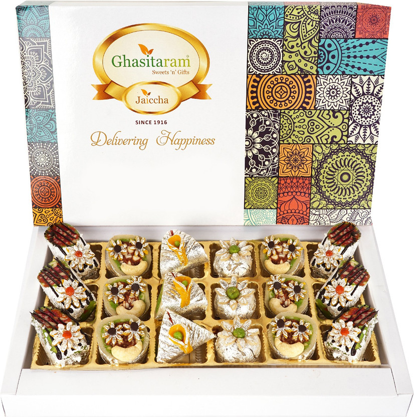 Ghasitaram Gifts Sweets-Exotic Dryfruit Sweets 18 pcs(540 g)