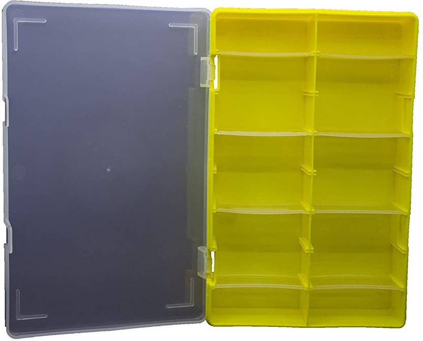 GLOBOMOTIVE Multipurpose Plastic Storage Box with 8 Removable Dividers