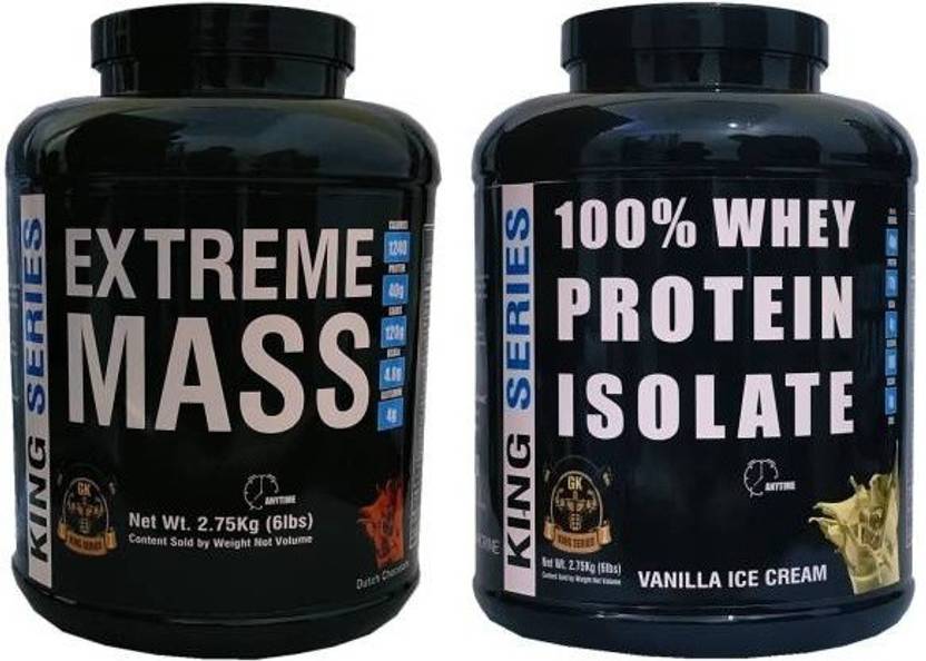 Gk King Series Extreme Mass Gainer & Whey Protein Combo (4.95Kg
