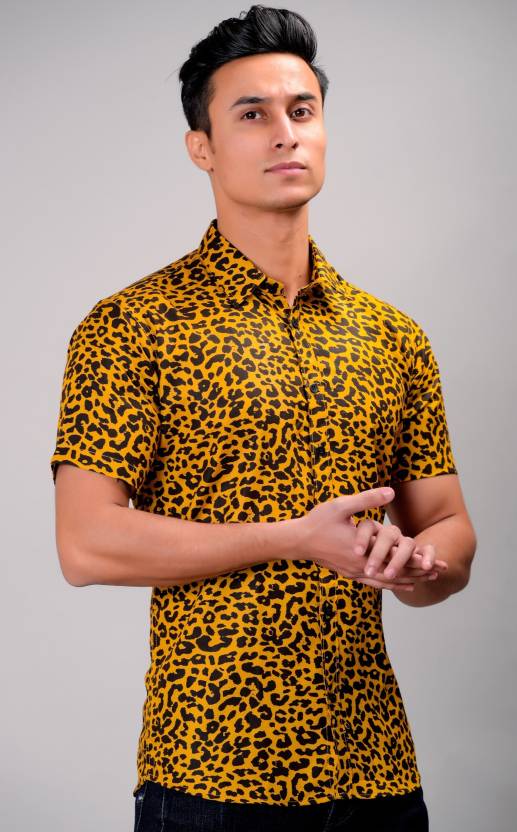 BASE 41 Men Printed Casual Yellow Shirt - Buy BASE 41 Men Printed Casual Yellow  Shirt Online at Best Prices in India 