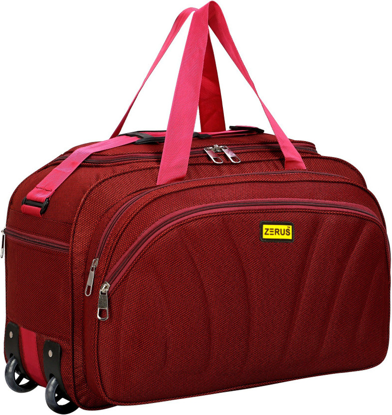 ZERUS (Expandable) Unisex Travel Duffel Luggage bag (54 cm ) Flat Folding Duffel With Wheels (Strolley)
