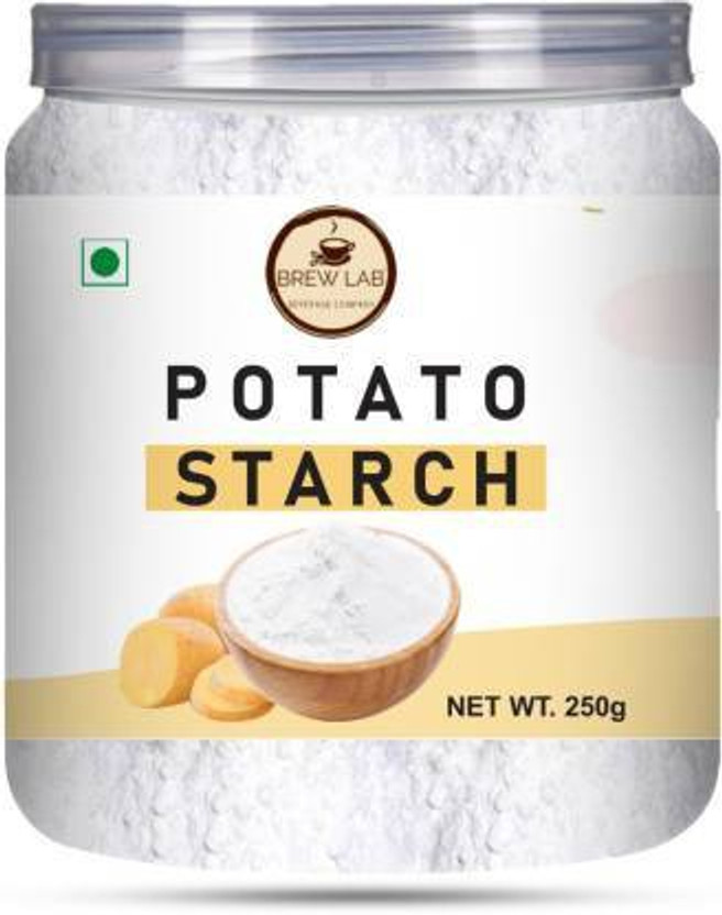 Brew Lab Potato Starch Powder, Vegan, Gluten Free for Potato Snacks , bakery , breading , meat coating Baking Powder(250 ml)