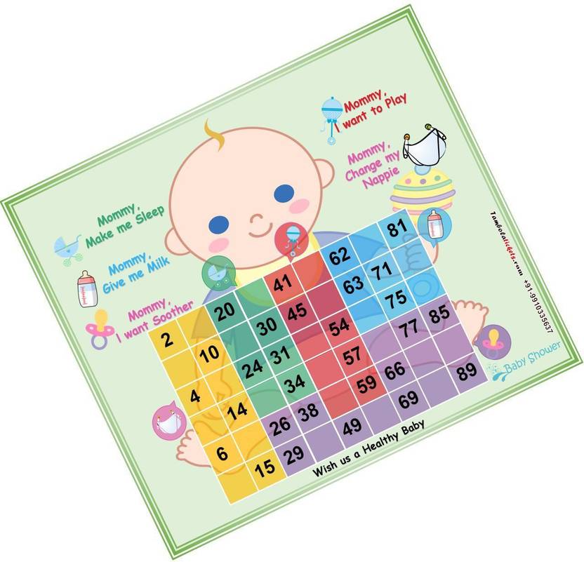 Tambola Tickets Baby Shower Theme Tambola Housie Tickets (24 Cards