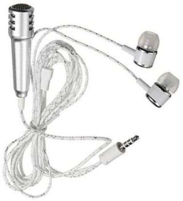GUGGU JFG_696O_ Karaoke Singing Microphone Metal Sing Mic for Phone, for Computer, for PC Audio Cable with Stereo Earphone Compatible with all smart & IOS devices Microphone