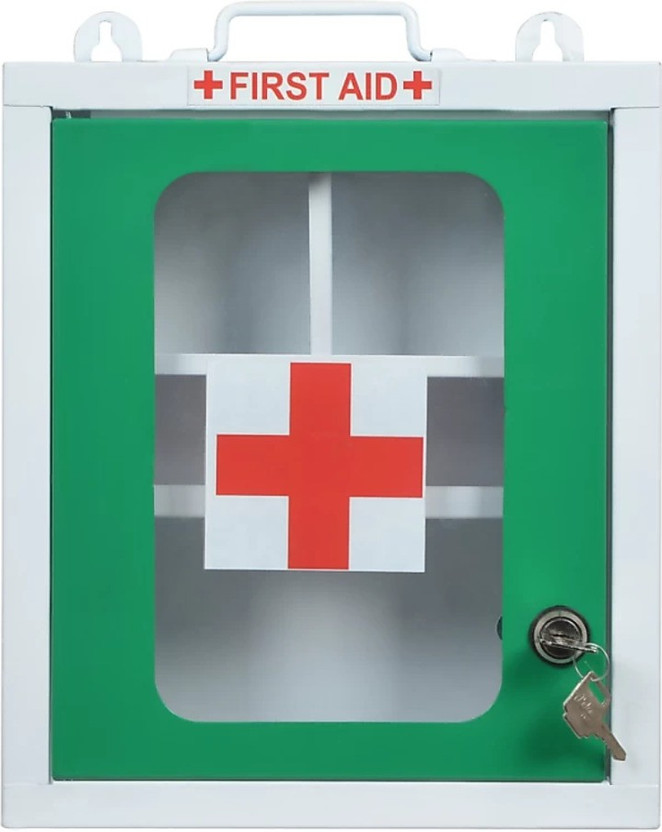 Spylock HIGH Grade Metal First aid box Emergancy Medical box First aid kit box Wall mountable box Home School Office With Key Lock Multi Compartment First Aid Kit(Home, Sports and Fitness, Workplace)