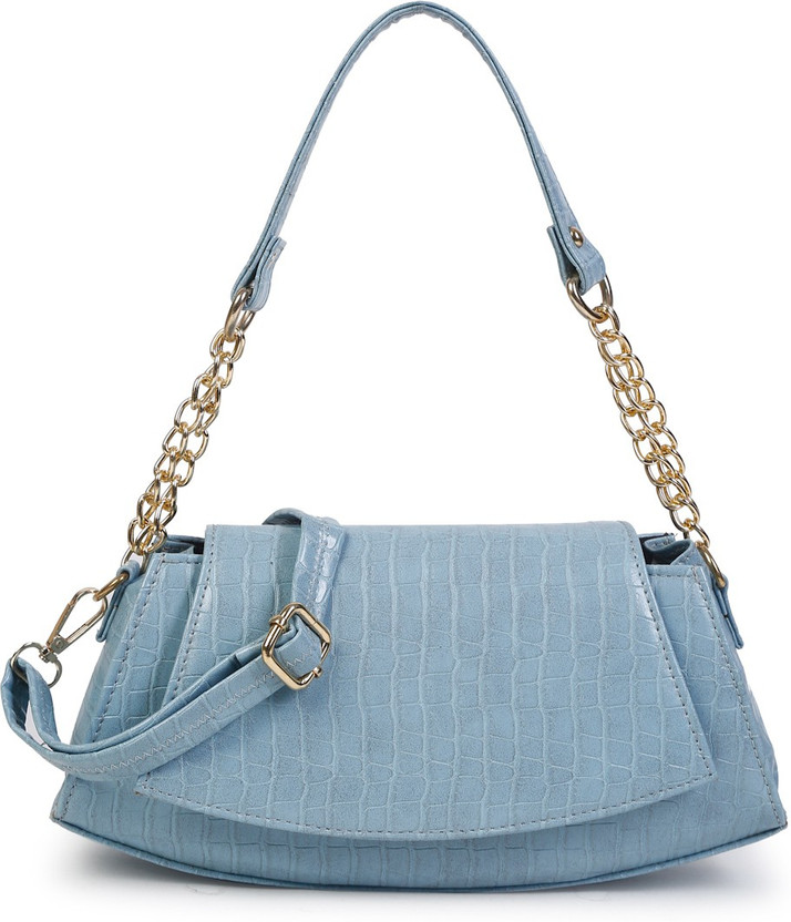 Blue croc bag Clearance