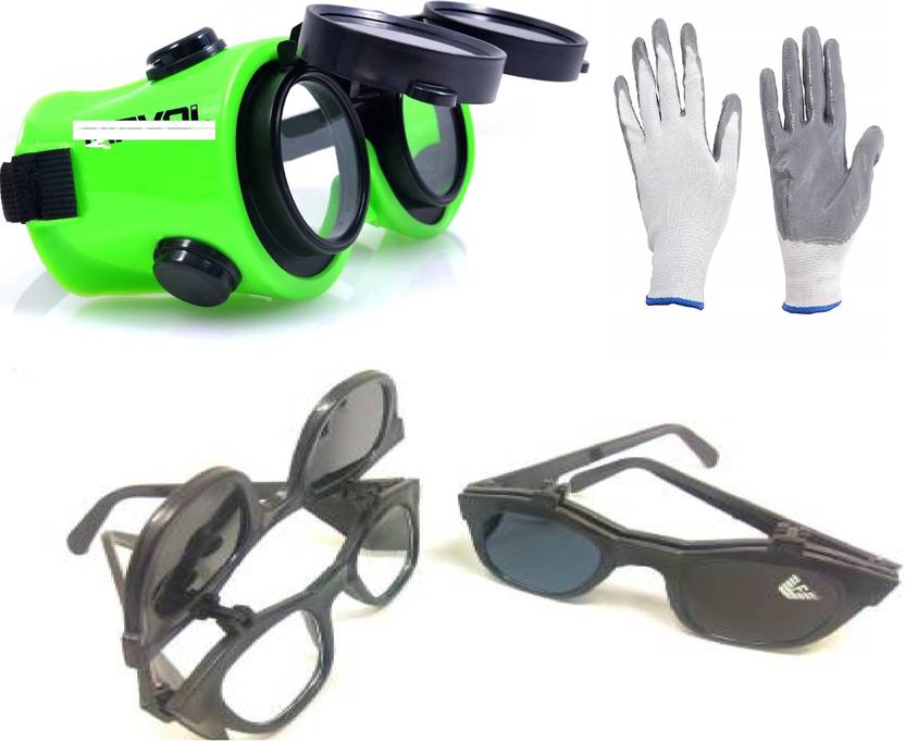Gadariya King Flipup Welding Goggles/Safety Eyewear Two Pairs Welding
