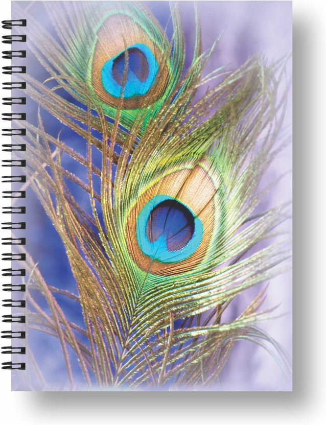 3DS wiro note book A5 Diary Unruled 144 Pages(peacock feather)