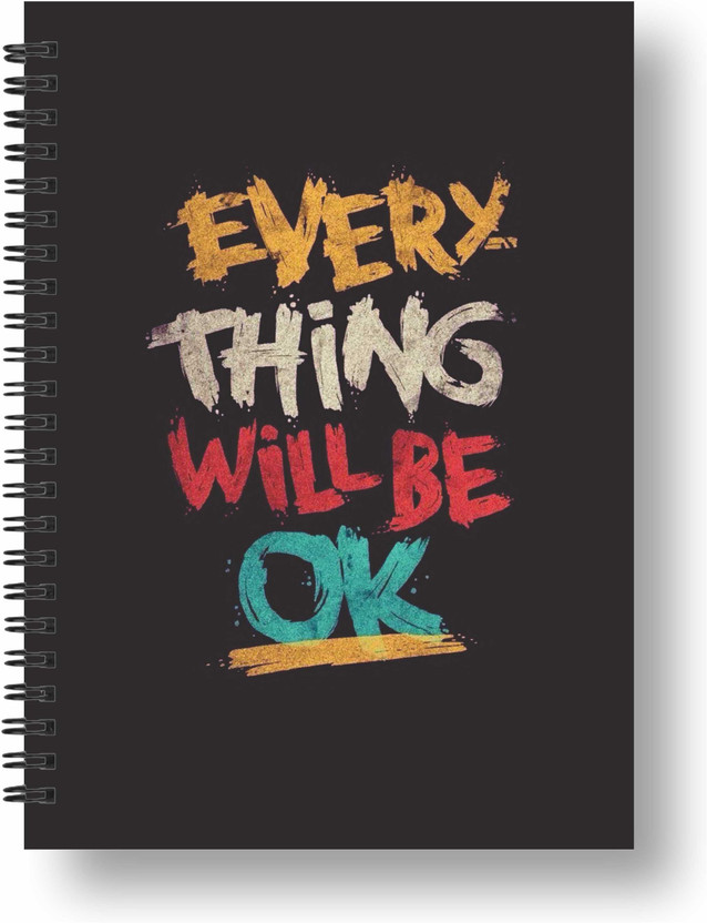 3DS wiro note book A5 Diary Unruled 144 Pages(Everything will be okay)