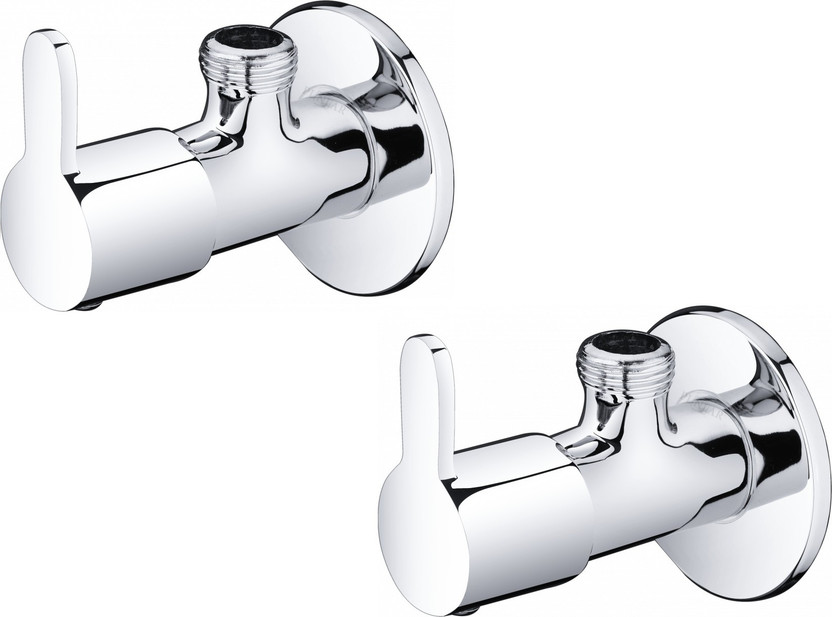 PLNJAR by Stainless Steel 2 Pcs Faucet Angle Valve, Long Lasting Water Tap Building Materials And Supplies, Best Plumbing Bathroom and Kitchen Fittings Accessories Hardware Material, Best For Kitchen, Bathroom, Office, Hotel, Public Place Etc, Made In India Faucet Set