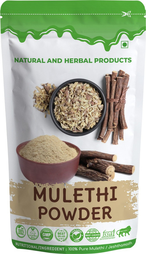 NATURAL NATURAL AND HERBAL PRODUCTS Mulethi Powder for Skin Whitening | Eating | Cough | Face Pack| Skin Care(100 g) - Flipkart Deal