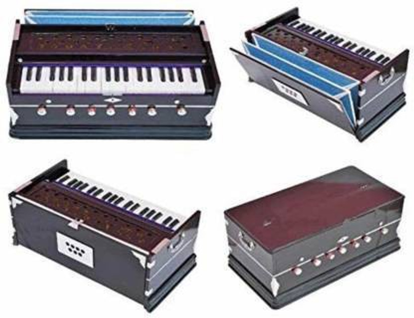 MAGA MART 3.25 Octave Hand Pumped Harmonium (Two Fold Bellow, Bass Reed, Male Reed) 3.25 Octave Hand Pumped Harmonium(Two Fold Bellow, Bass Reed, Male Reed)