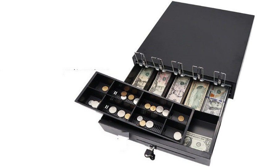 DRMS DRMS STORE 13 Compartments metal cash box(Black) - Flipkart Deal