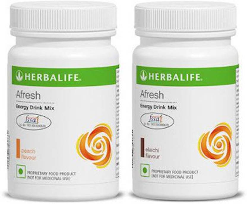HERBALIFE Afresh Energy Drink ELAICHI & PEACH FLAVOUR Energy Drink