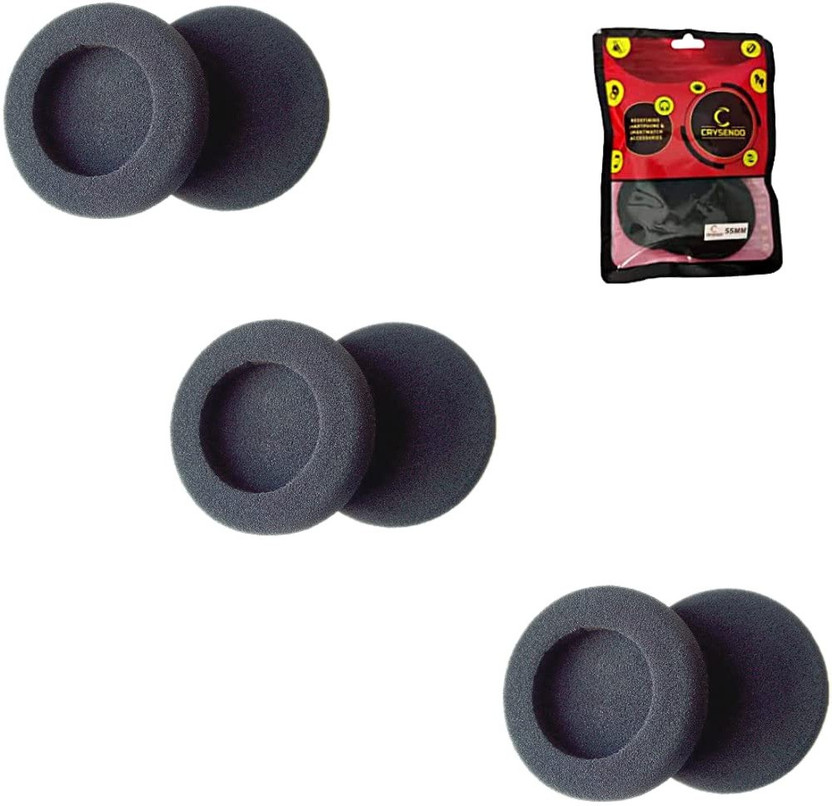 Crysendo Crysendo 55mm Extra Thick (Pack Of 6) Over The Ear Headphone Cushion(Pack of 6, Black) - Flipkart Deal