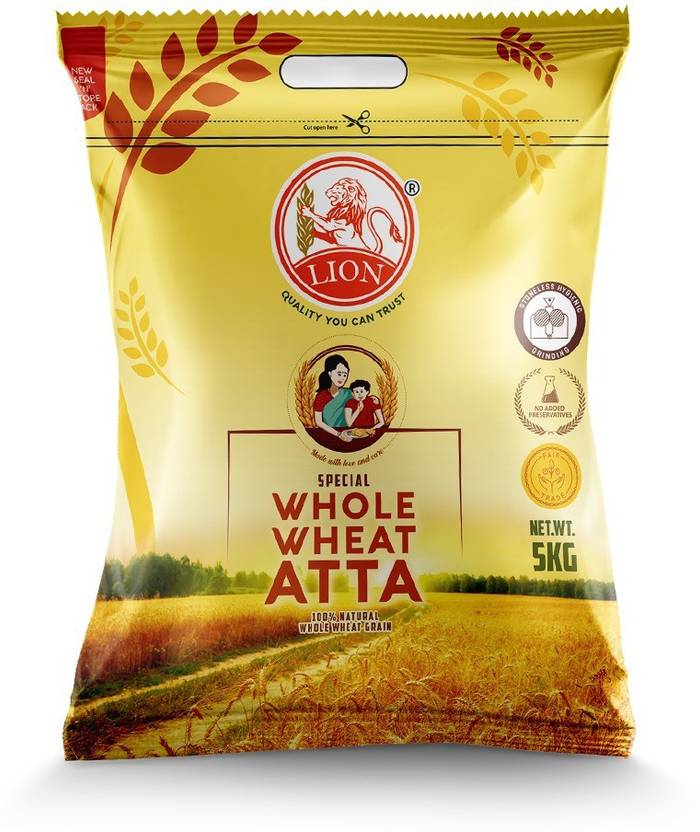 LION Whole Wheat Atta Price in India Buy LION Whole Wheat Atta online at