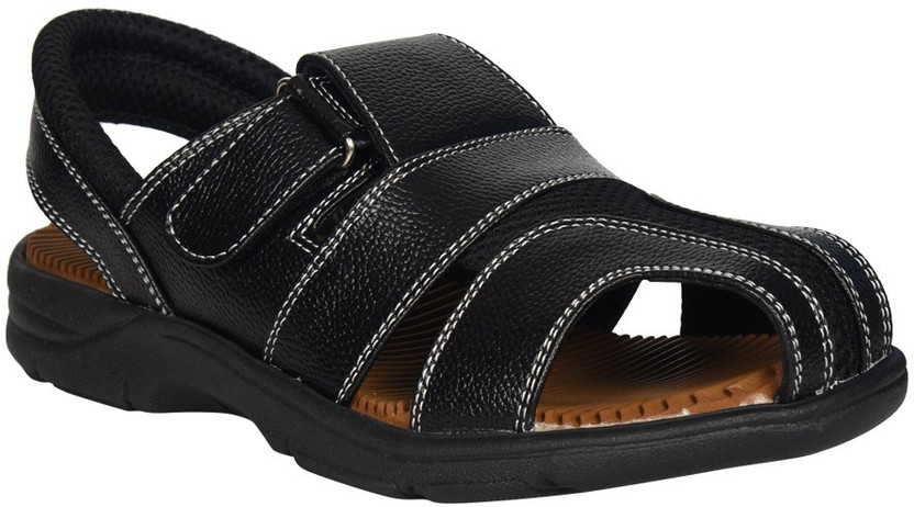 Buy AJANTA Men Black Sandals Online at 