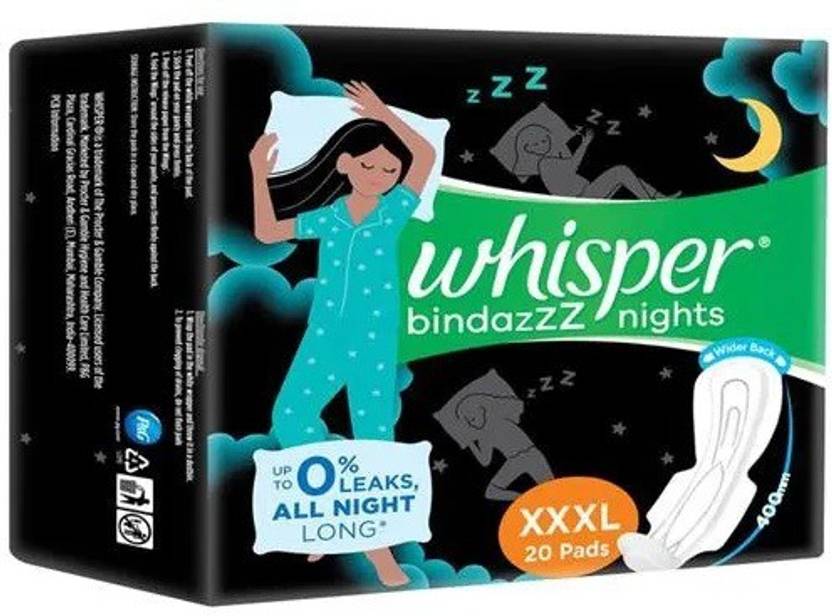 Whisper Ultra Night Sanitary Pads for Women, XXXL 20 Sanitary Pad Buy