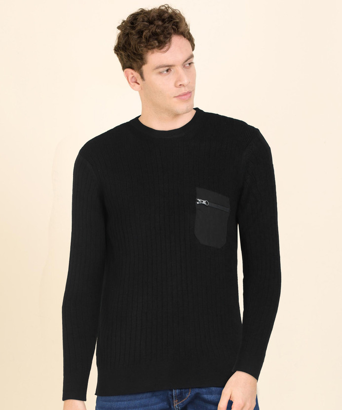 NUMERO UNO Striped Crew Neck Casual Men 
