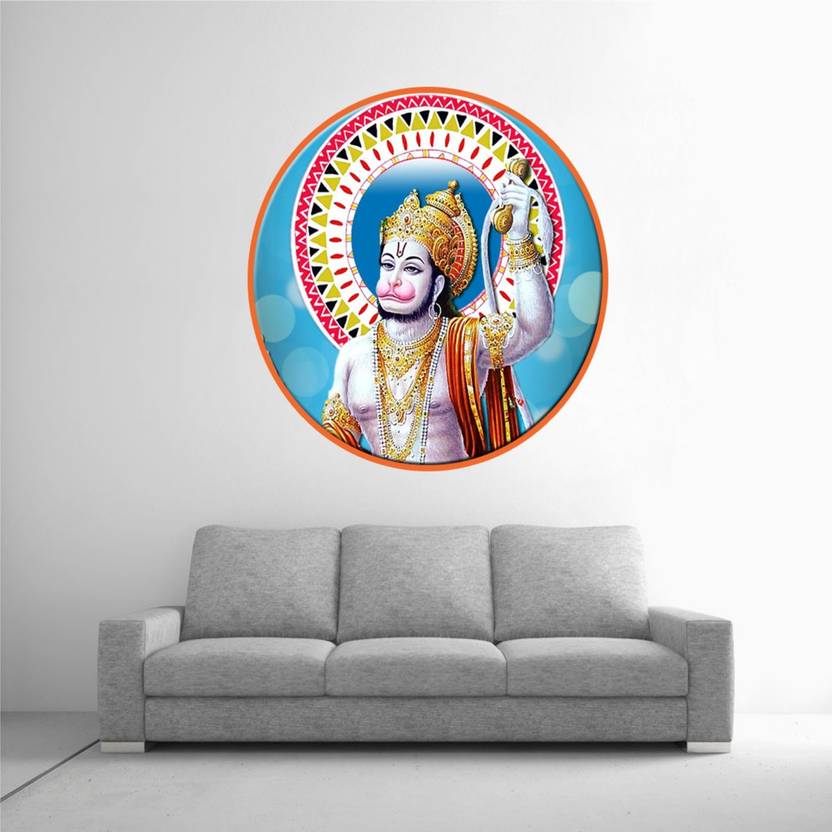 Decoration Designs 55 cm lord hanuman Colorful Wall Sticker Religious