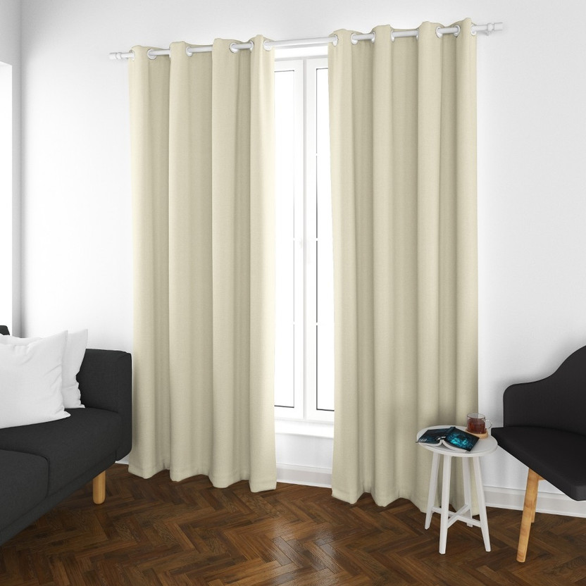 Parda Parda Online 213 cm (7 ft) Door Polyester Blackout Curtain Single Curtain(Off White, Plain) - Flipkart Deal