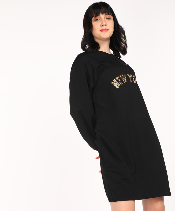 Urbanic Women Sweater Black Dress - Buy 
