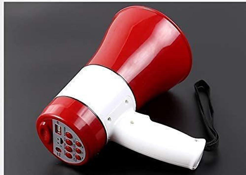 WON heavy duty megaphone with Mic/Talk/Record/Music/Siren/USB/Memory Crad/Recorder Outdoor PA System(20 W)