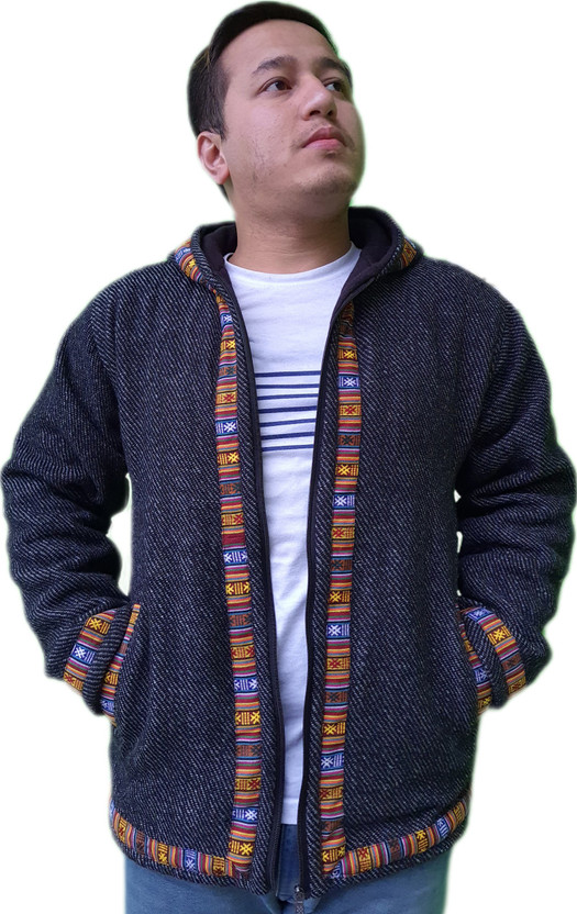 Full Sleeve Self Design Men Jacket 