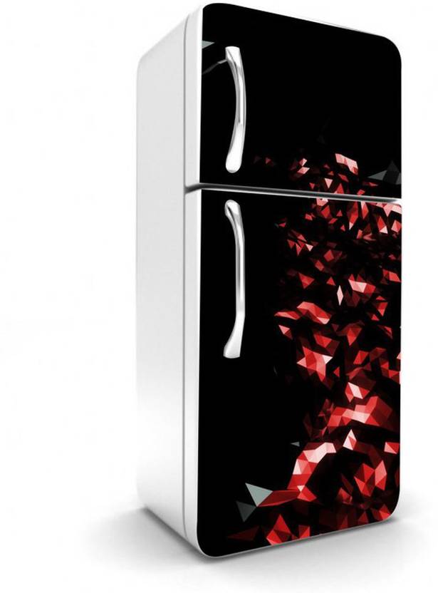 Shree Decor 160 cm Decorative Abstract 3D Desing Vinyl Fridge Cover