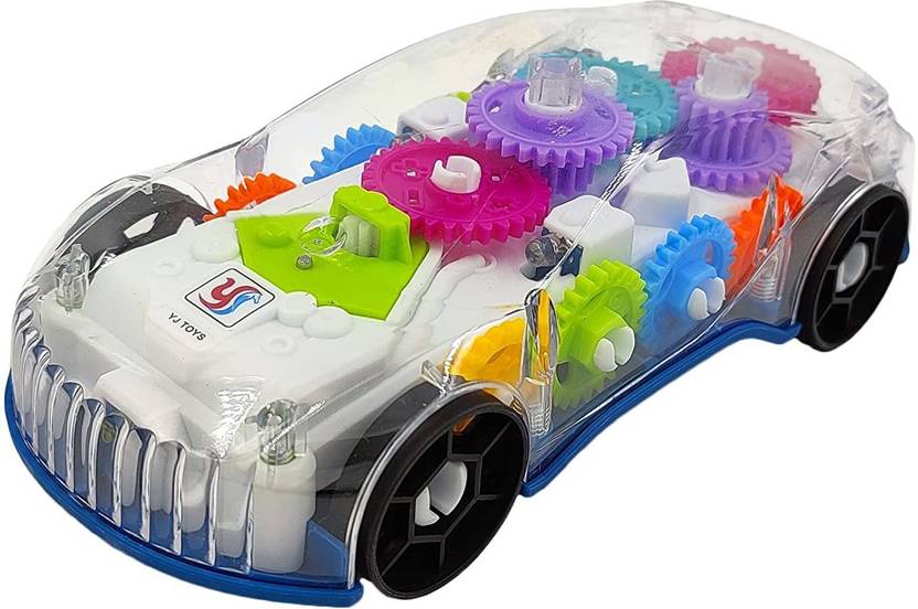 MIMY Plastic Transparent Gear Racing Car Concept Battery Operated toy