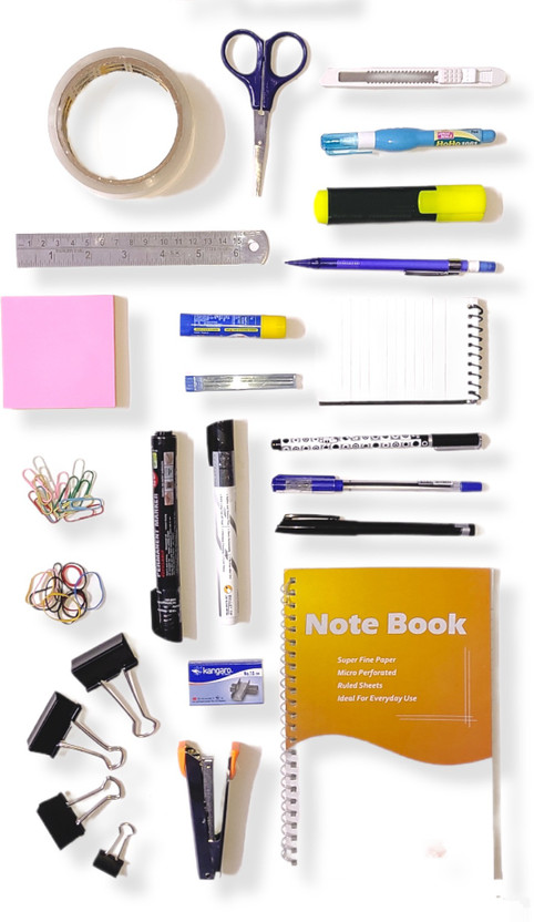 QURTASIA 22 in 1 Essential Stationery Kit | Stationery Kit for Office - Home use | Home &  Office Set(Multicolor)