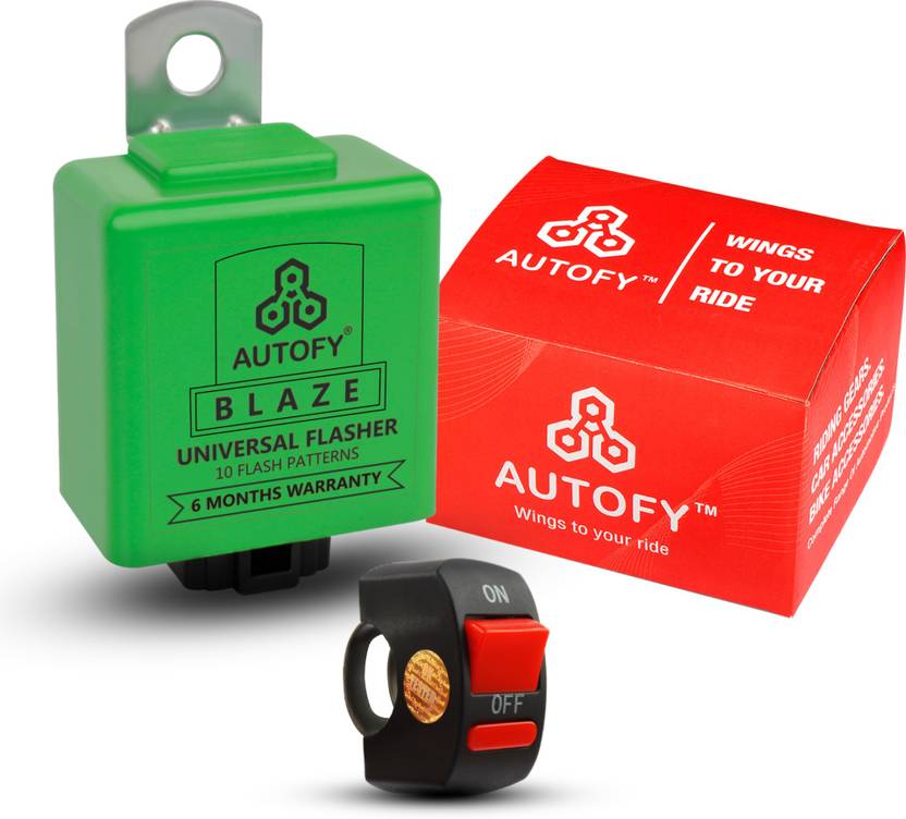 Autofy Front, Rear Flasher Indicator Light for Bajaj, Hero, Honda, KTM