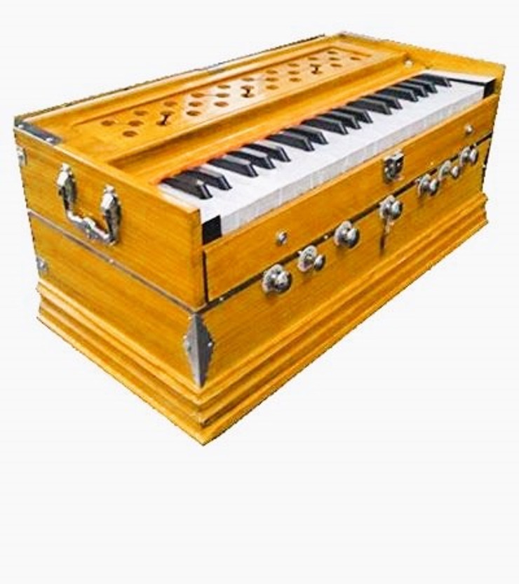 KHALSA MUSICAL . Harmonium for Beginner/Student 7 Stopper, 39 Keys 3.2 Octave Hand Pumped Harmonium(Two Fold Bellow, Male Reed)