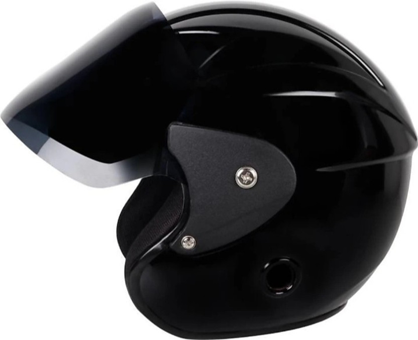 TIGER ONE TIGER-ONE OPEN FACE HELMET ( SIZE : M ) Motorbike Helmet , ISI APPROVED Motorbike Helmet(BLACK, 91)