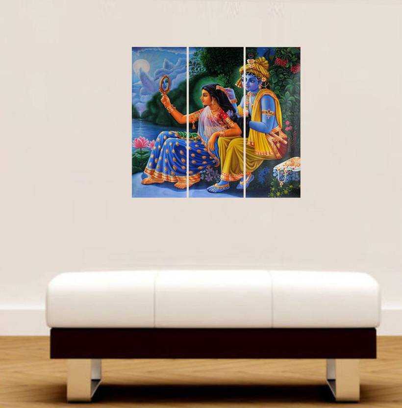 Sahaj Décor 91 cm Radha Krishna Wall Sticker Poster For Bedroom