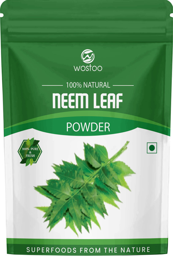 Wostoo 100% Natural Neem Leaf Powder For Face Pack And Hair Pack -100g (Pack of 1)(100 g)
