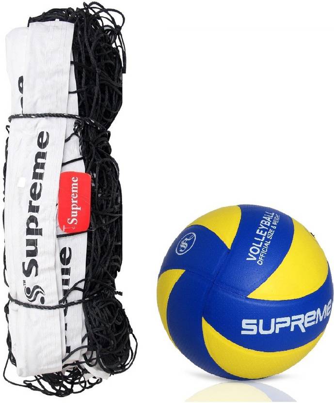 Supreme Volleyball Combo (1 Volleyball Net Nylon(Super) + 1 Volleyball