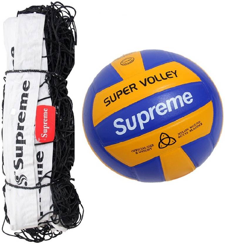 Supreme Volleyball Combo (1 Volleyball Net Nylon 4 Side Tape,1