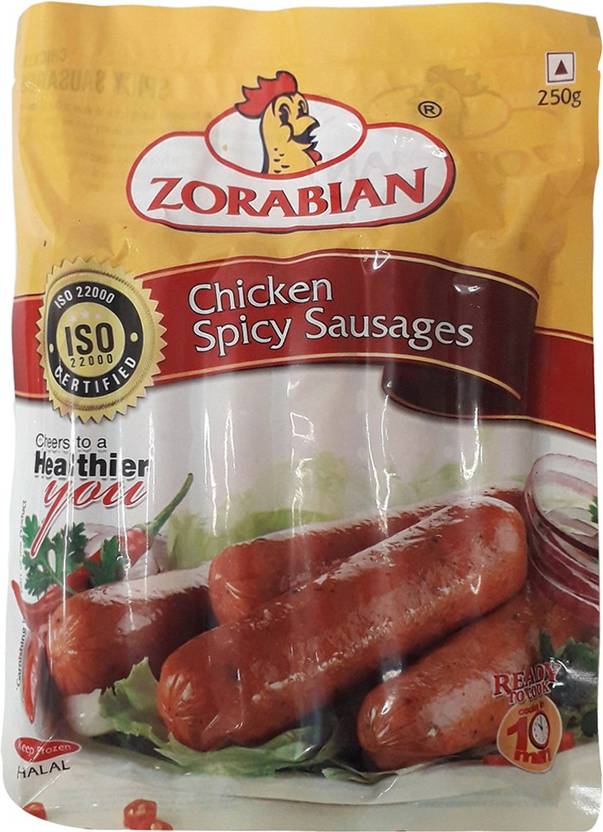 Zorabian Chicken Spicy Sausages 250 g Price in India Buy Zorabian