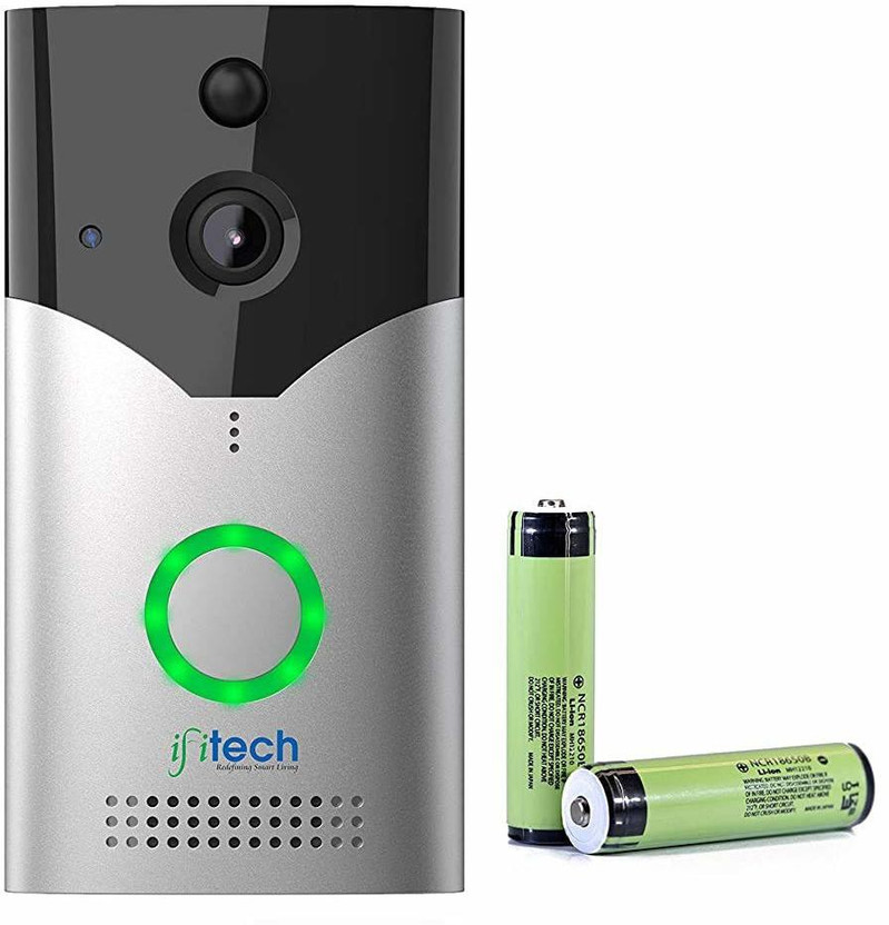 IFITech Rechargeable Smart Life Wireless Video Doorbell - Silver Video Door Phone(Wireless Single Way)