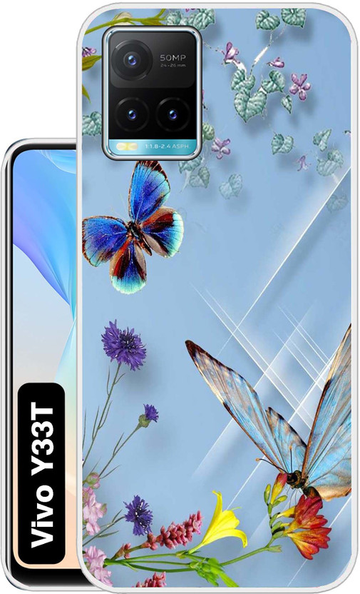 Case Club Back Cover for vivo Y33T(Blue, Grip Case, Silicon, Pack of: 1)