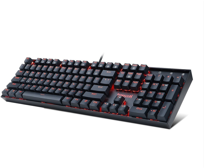 Redragon K551 Wired USB Standard Gaming Keyboard Compatible with Desktop, Laptop, Mac(Red)