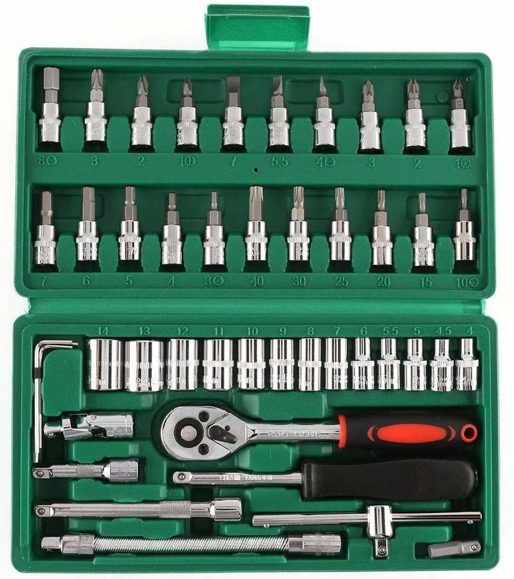 Afflatus Socket Tools Socket Set 46 in 1 Goti Tools Set Wrench Set Box