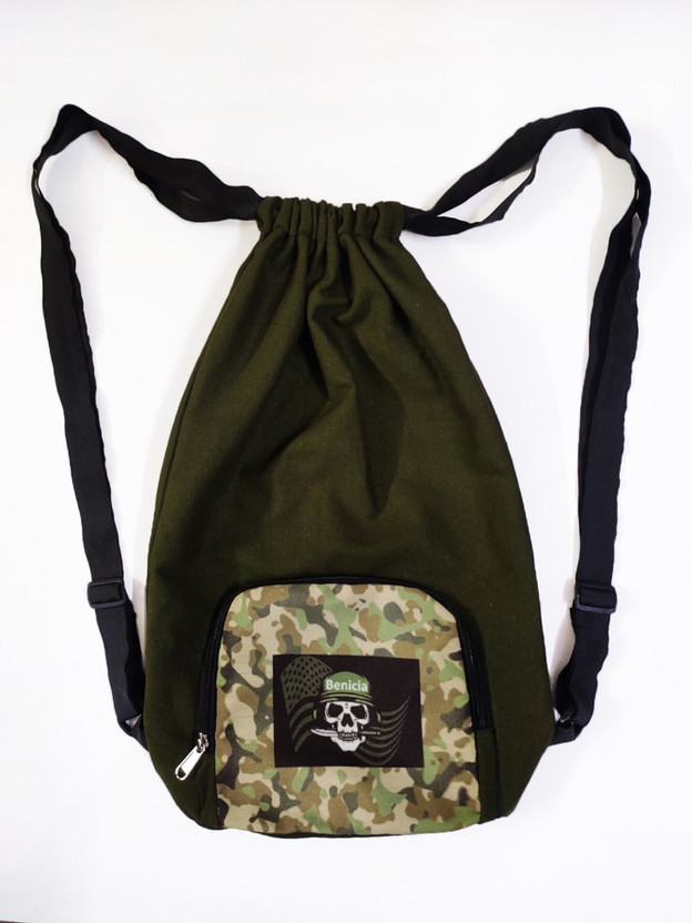 Satnoor Army Print Cotton Canvas Tution 