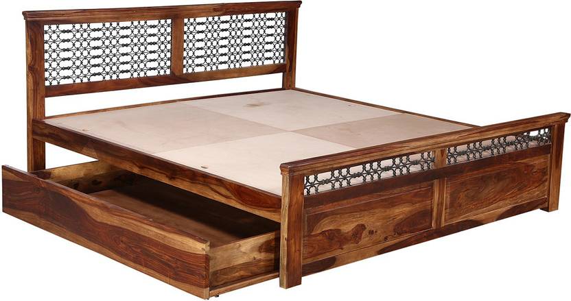 Balaji Sheesham Wood Solid Wood King Drawer Bed