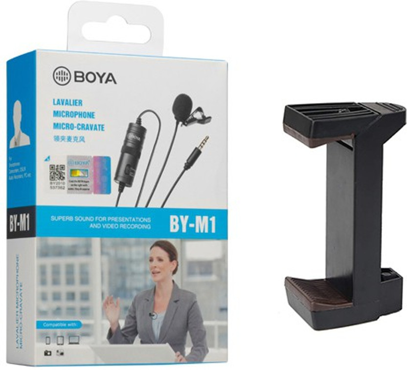 BOYA BY-M1 mount ph100 Omnidirectional Lavalier Condenser Microphone
